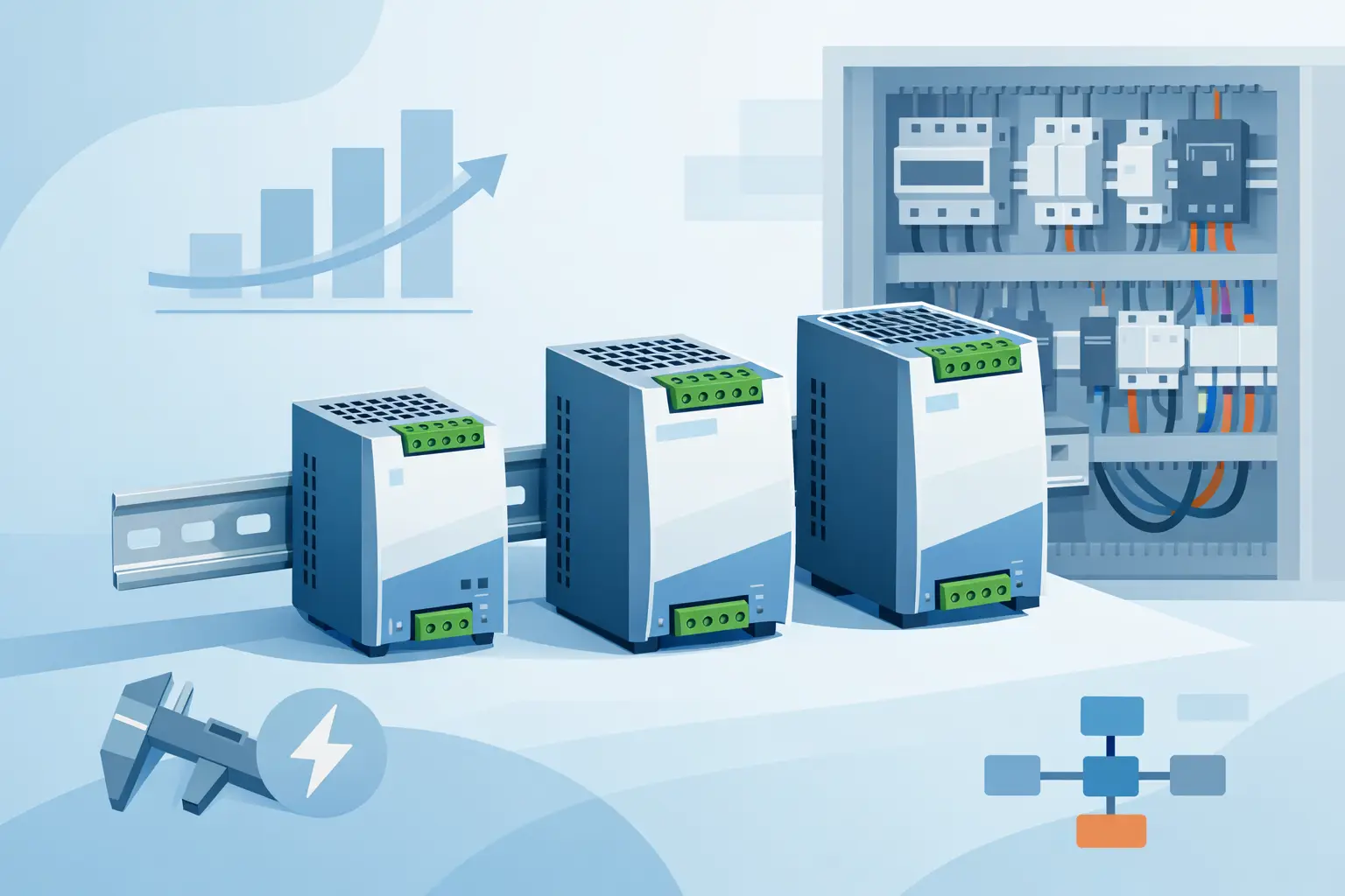 DIN Rail Power Supply Sizing for Control Panels